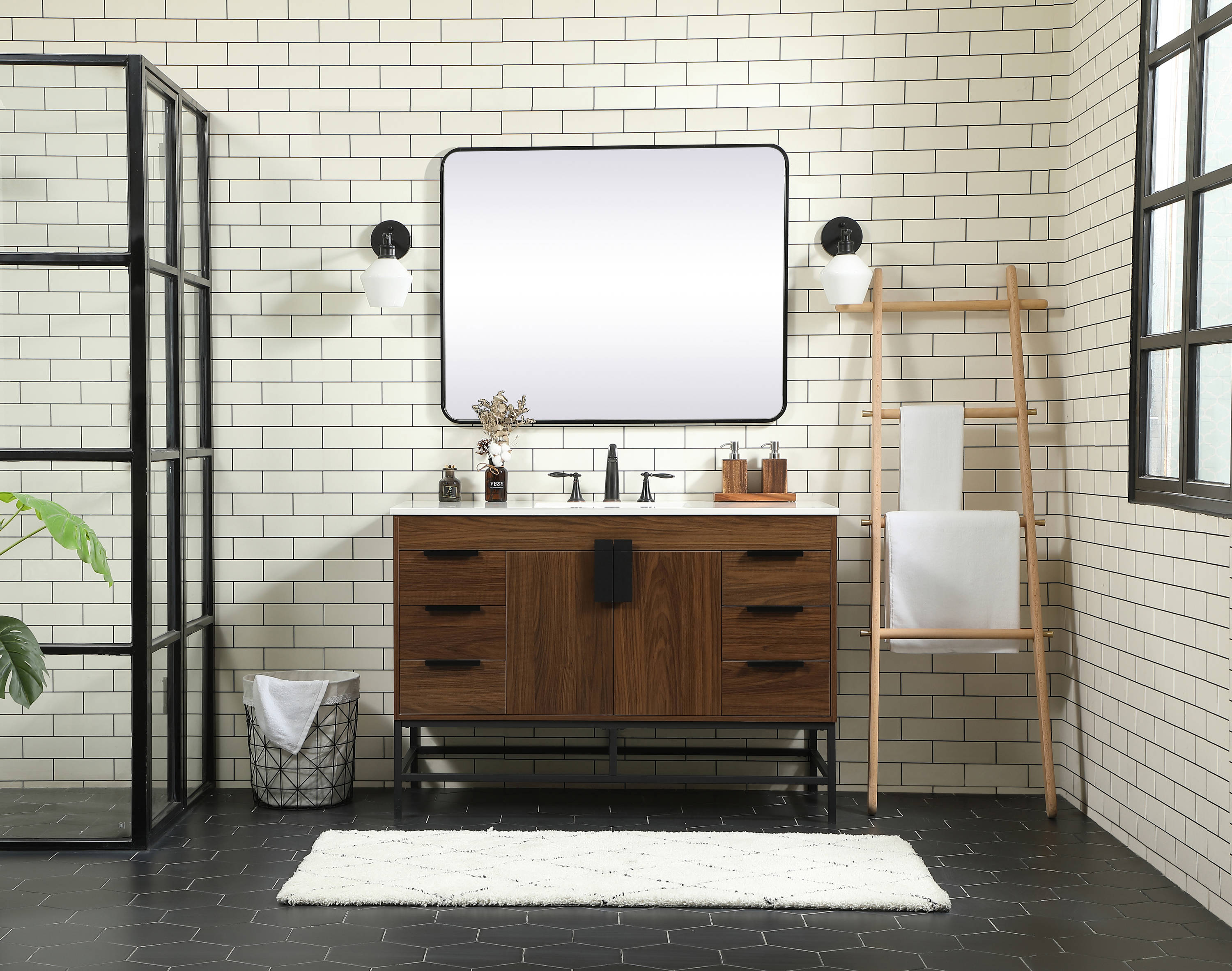 Elegant Decor HF1464W48MWT Bath-Vanity-Combo - View #5
