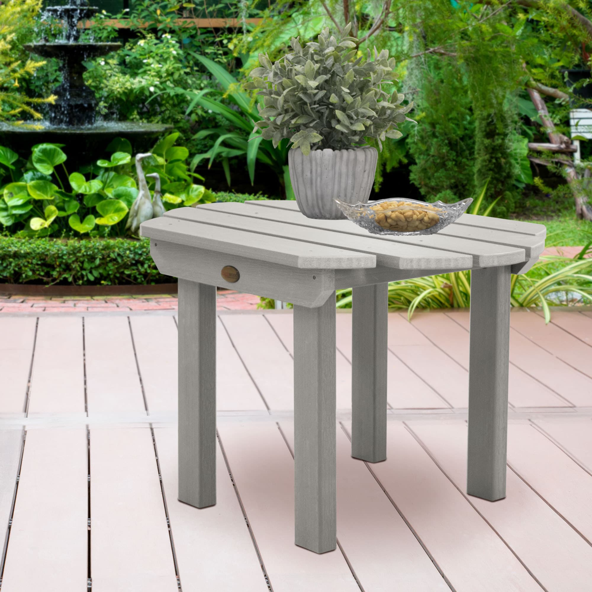 highwood AD-TBL-CW1-HGR The Westport Rectangle Outdoor End Table 18-in W x 27-in L