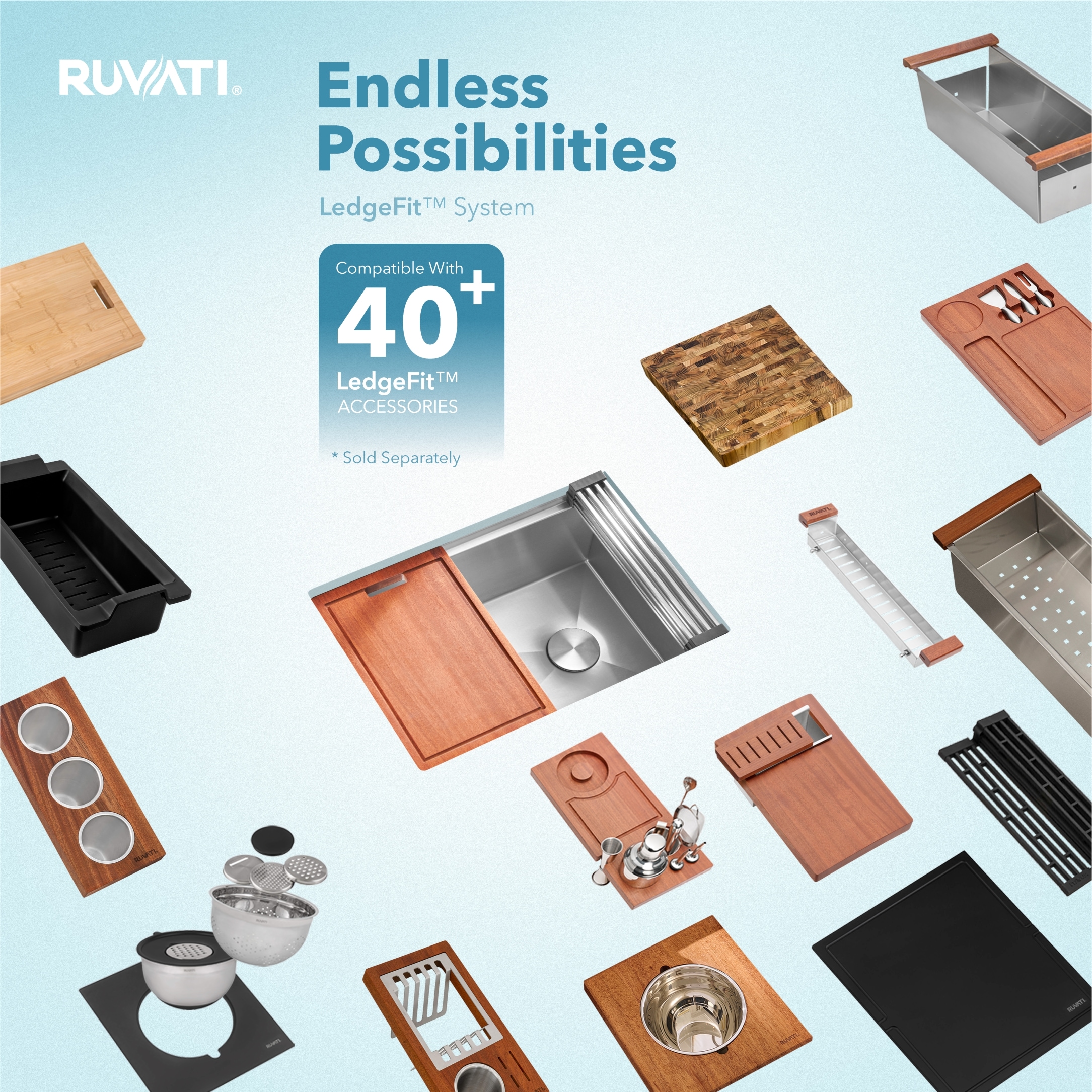 Ruvati RVH8582 Kitchen-Sinks - View #7