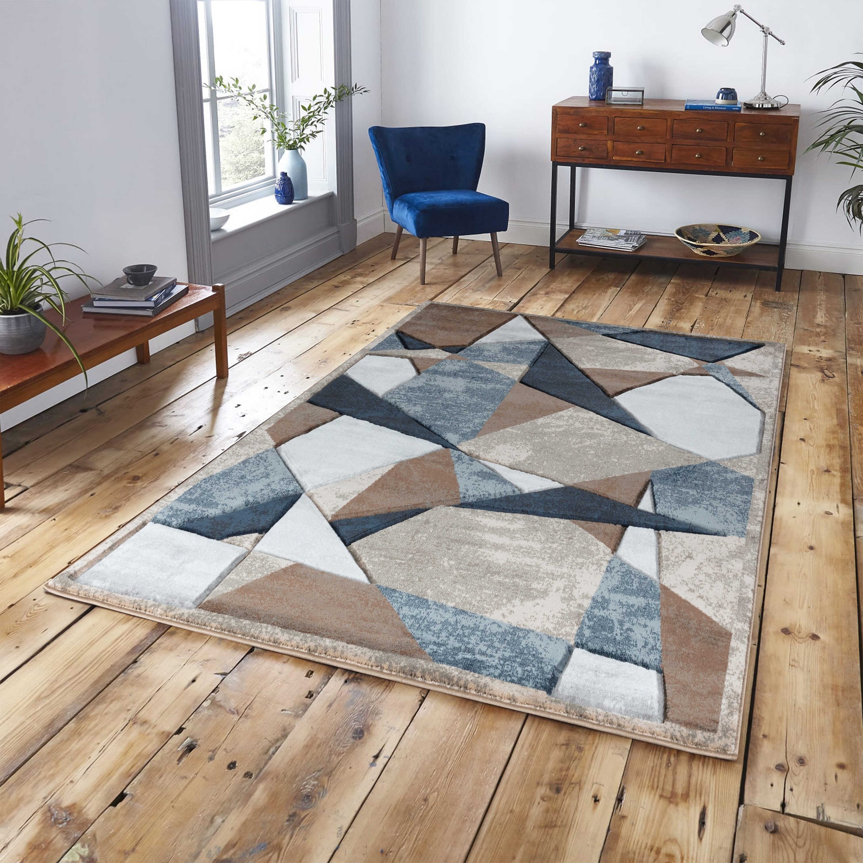 MDA Rugs OR12023 Orelsi 2 x 3 (ft) Polypropylene Brown/Gray Rectangular Indoor Abstract Area rug