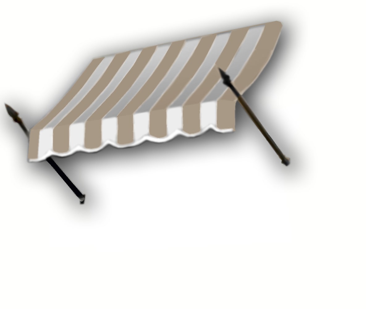 Awntech NO21-3TW 40.5-Inches Wide x 16-Inches Projection x 24-Inches Height Fabric Striped Window/Door Awning
