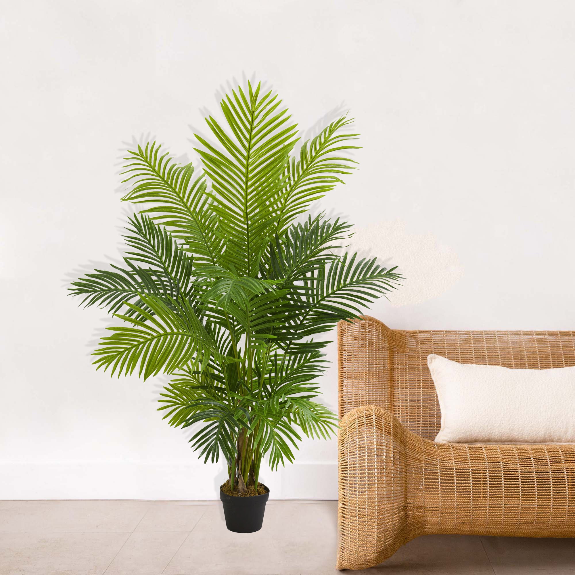 Nearly Natural 60-in Green Indoor Palm Artificial Tree In The 