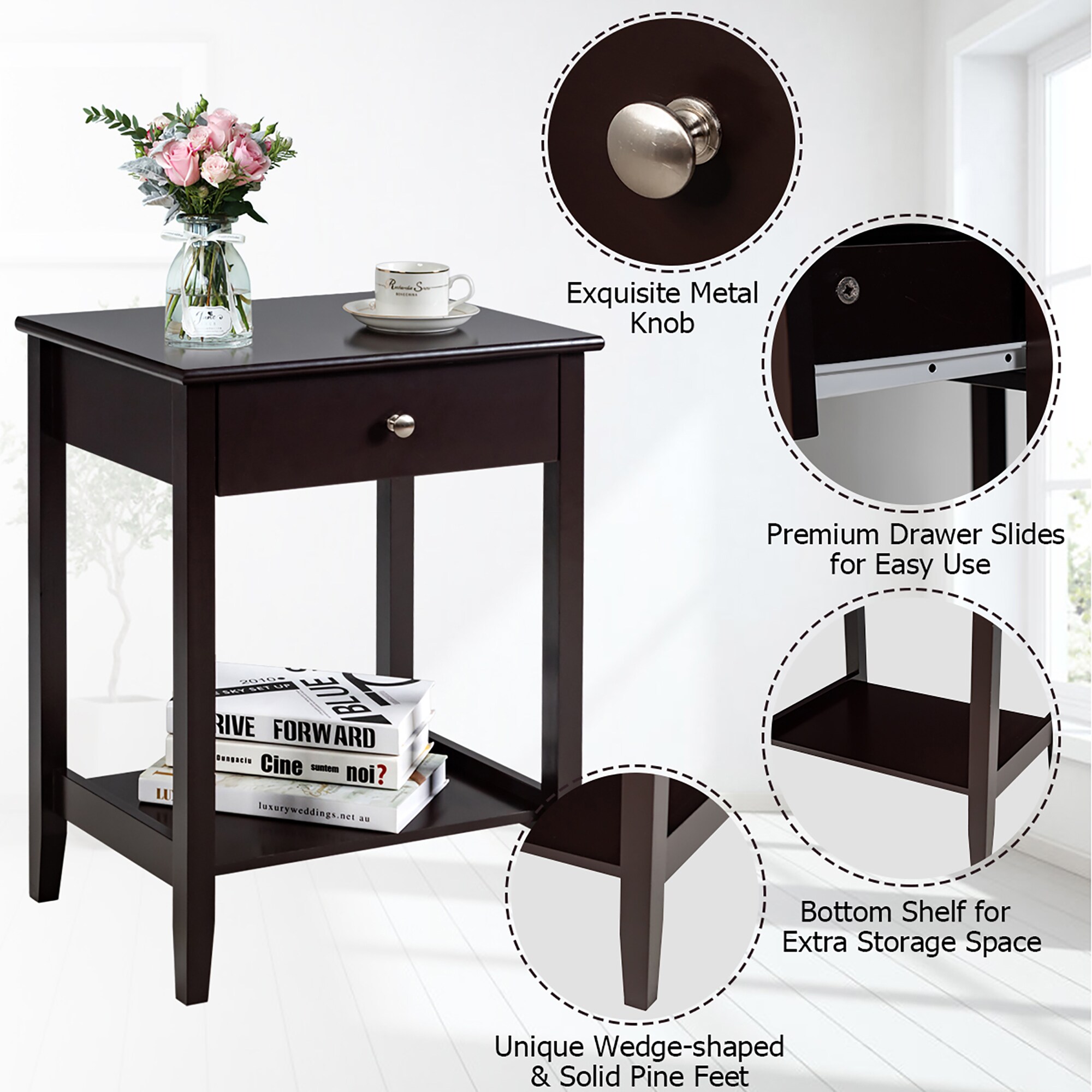 Costway SXL00085 nightstands - View #5