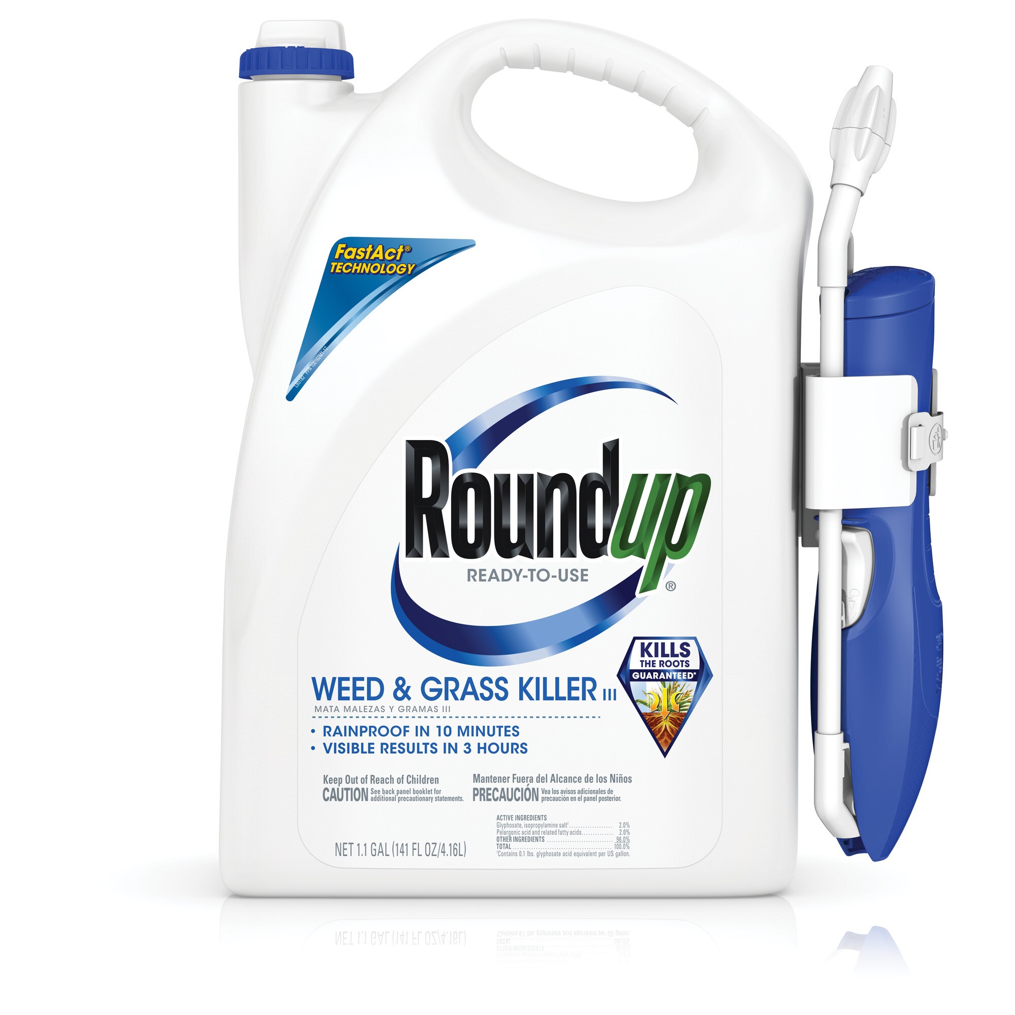 Roundup 5109010 Ready-To-Use Weed and Grass Killer III with Comfort Wand 1.1 gal
