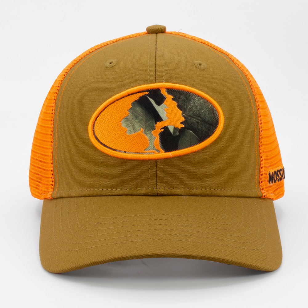 Mossy Oak MOK-0698-GS Men's Duck Brown/Blaze Cotton/Polyester Baseball cap