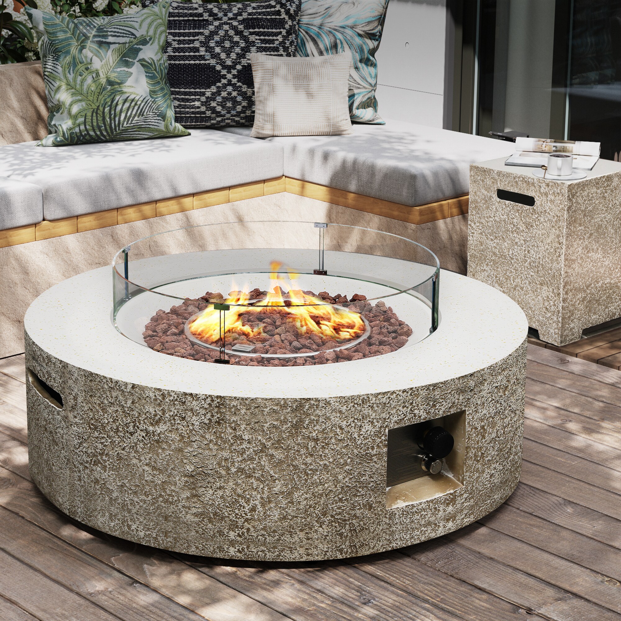 Patio Watcher LS-42MBE-QQ-BW Outdoor-Gas-Firepits - View #2