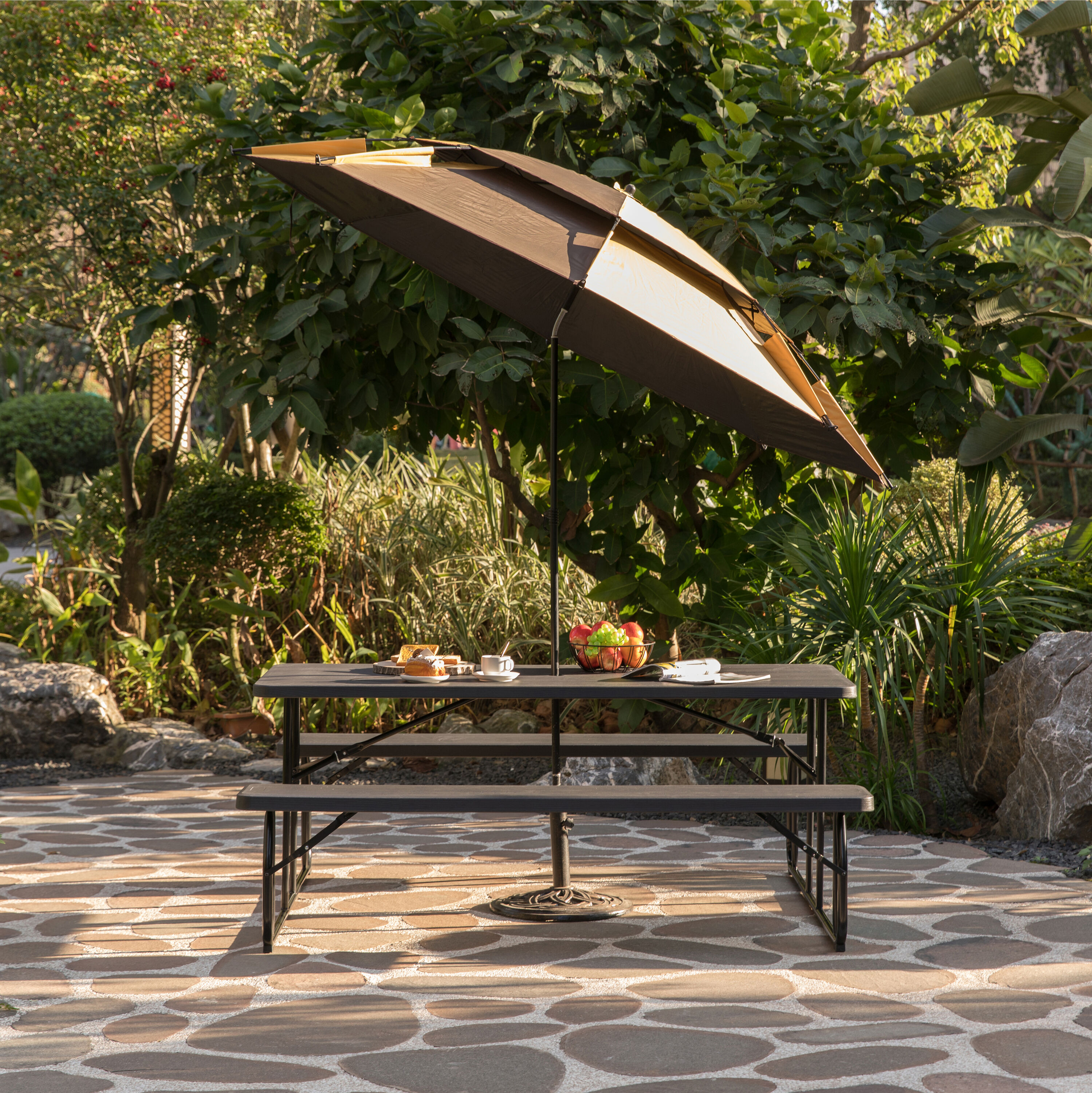 Gardenised QI004269.BK Picnic-Tables - View #6