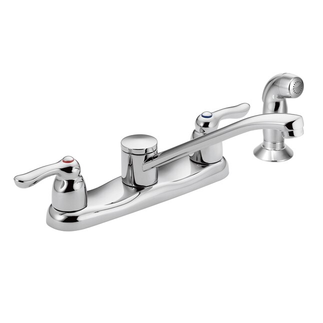 Moen M-Bition Chrome 1-Handle Deck-Mount Low-Arc Handle Commercial Kitchen Faucet (Deck Plate Included) Moen M-Bition Chrome 1-Handle Deck-Mount Low-Arc Handle Commercial Kitchen Faucet (Deck Plate Included)
