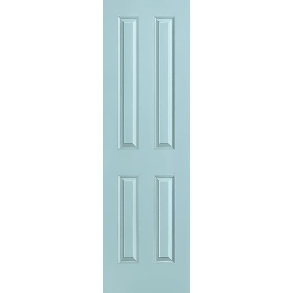 Masonite 1316428 Traditional 24-in x 80-in Sea Mist 4 panel square Smooth Solid core Prefinished Molded composite Slab Door