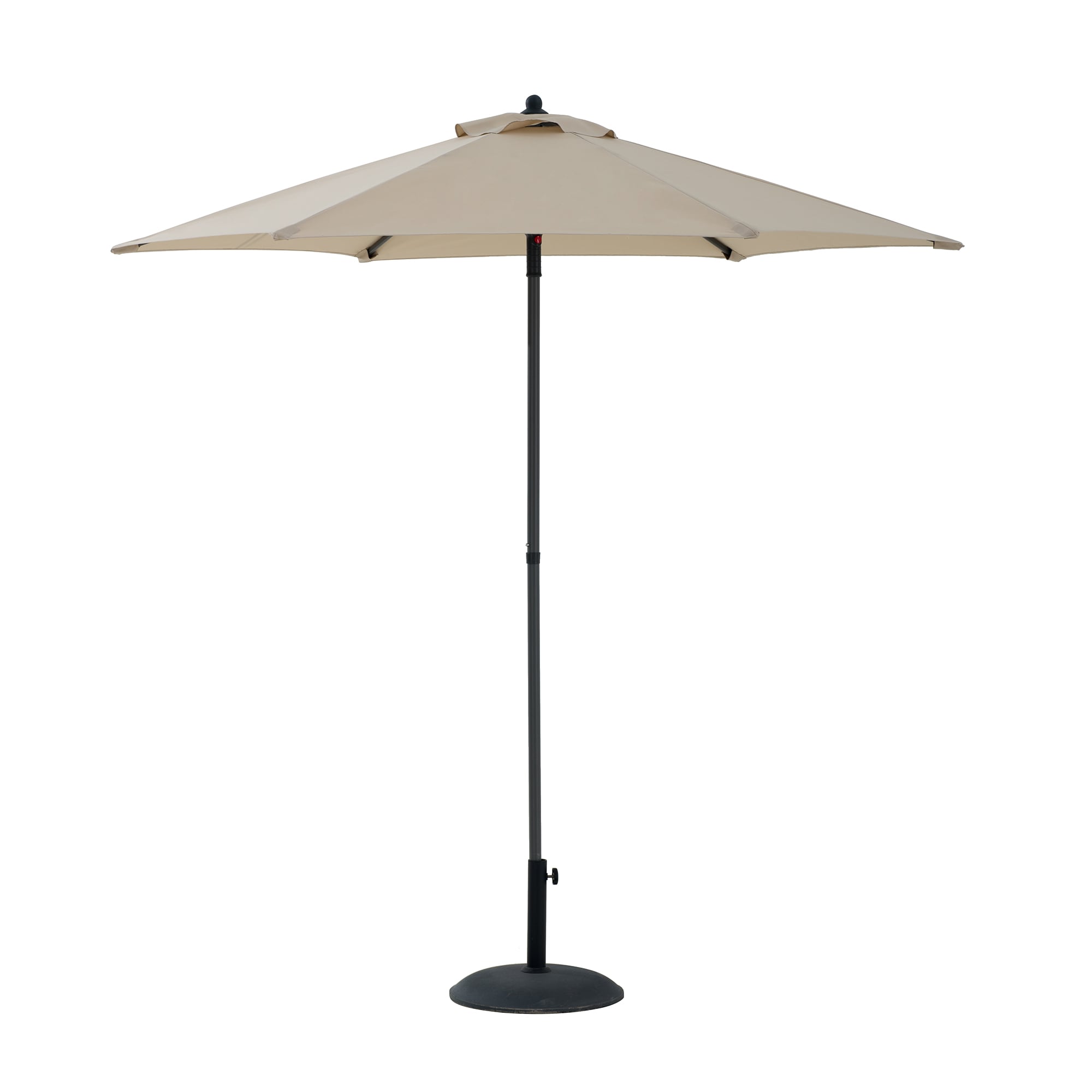 Sunjoy A701006212 7.2-ft Steel Beige Push-button Tilt Market Patio Umbrella