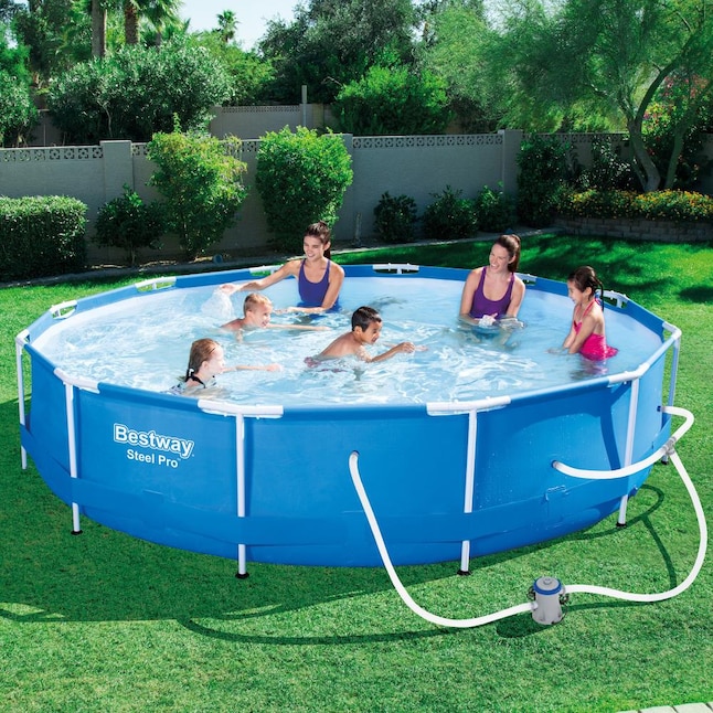 Bestway 12-ft x 30-in Round Above-Ground Pool in the Above-Ground Pools  department at Lowes.com