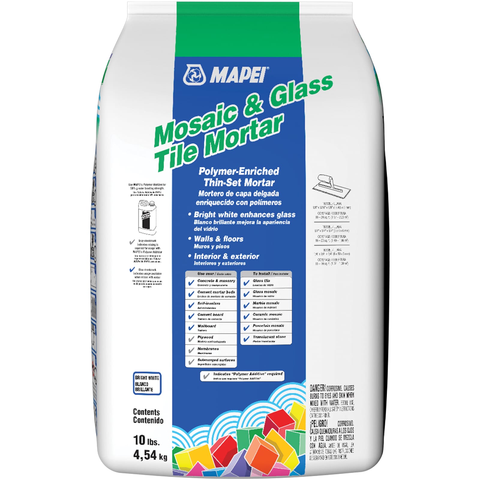 MAPEI 2772305 Mosaic and Glass Tile White Thinset Tile Mortar ( 10 Pound(s) )