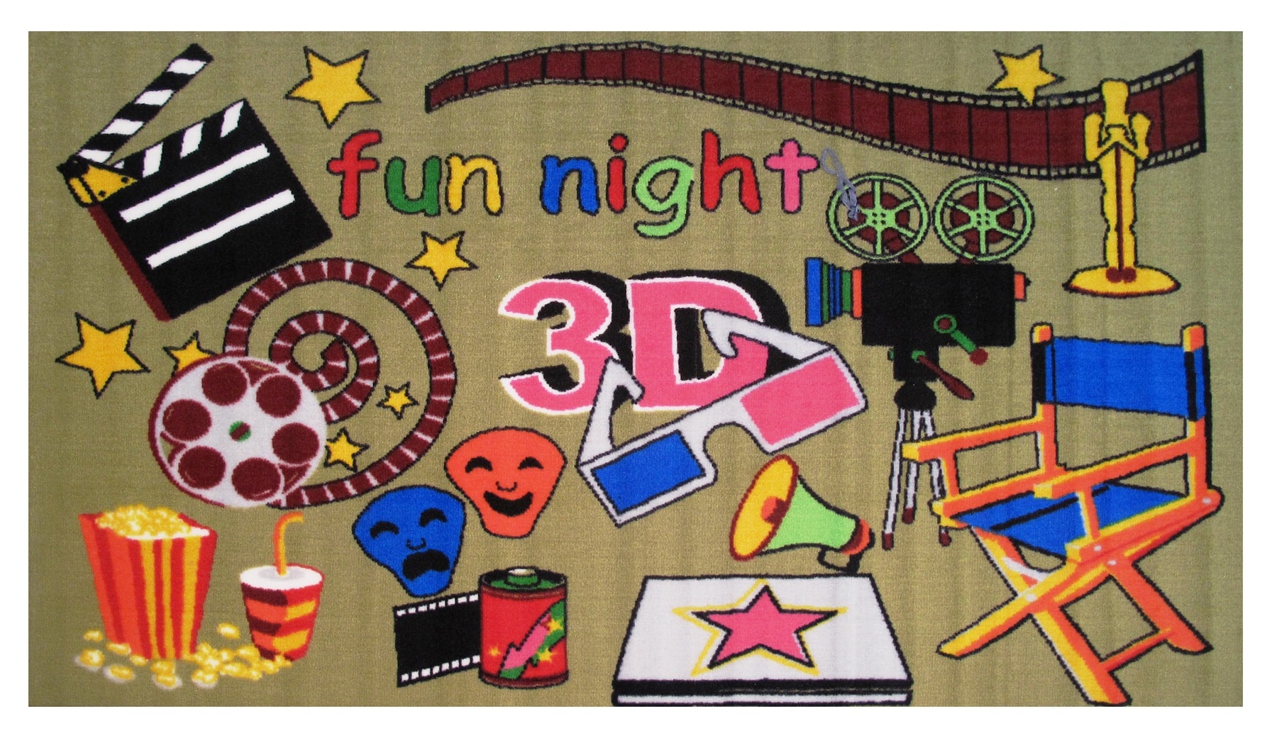 Fun Rugs FT-153 3958 Fun Time 3 X 4 (ft) Multi-color Indoor Area Rug