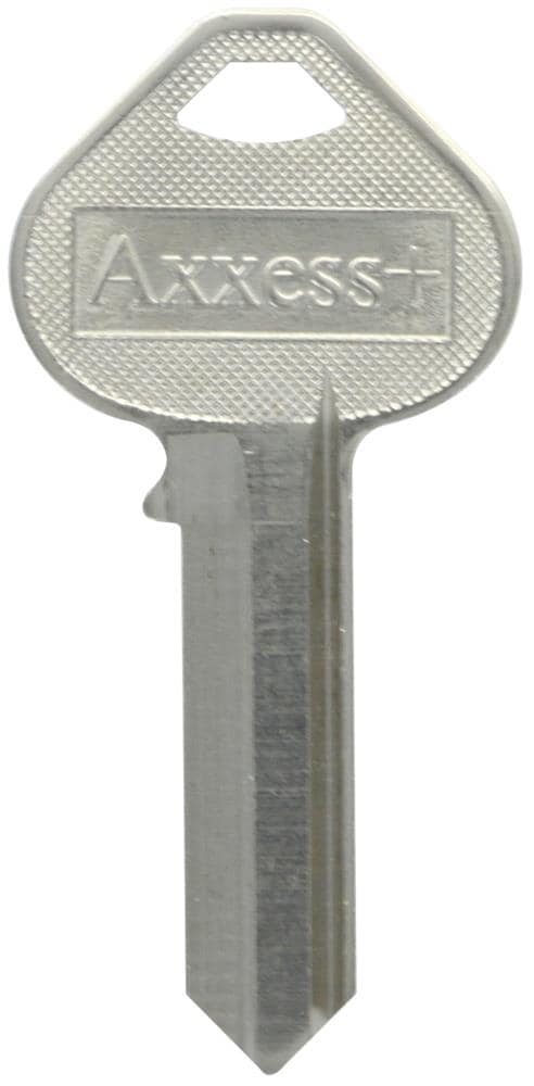 Lowe's Nickel Plated Brass House/Entry Key Blank