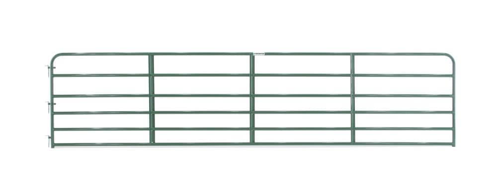 Tarter 6EG18 4-ft H x 18-ft W Green powder over e-coat Steel Farm Corral Fence gate