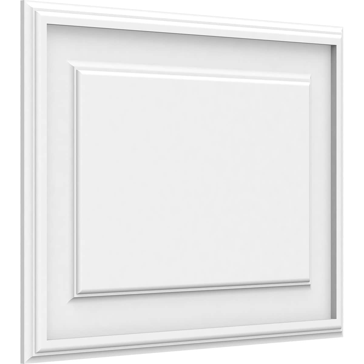 Ekena Millwork WALP22X16X062LEG 22-in x 16-in Smooth Paintable/Stainable White PVC Fretwork Wall Panel (