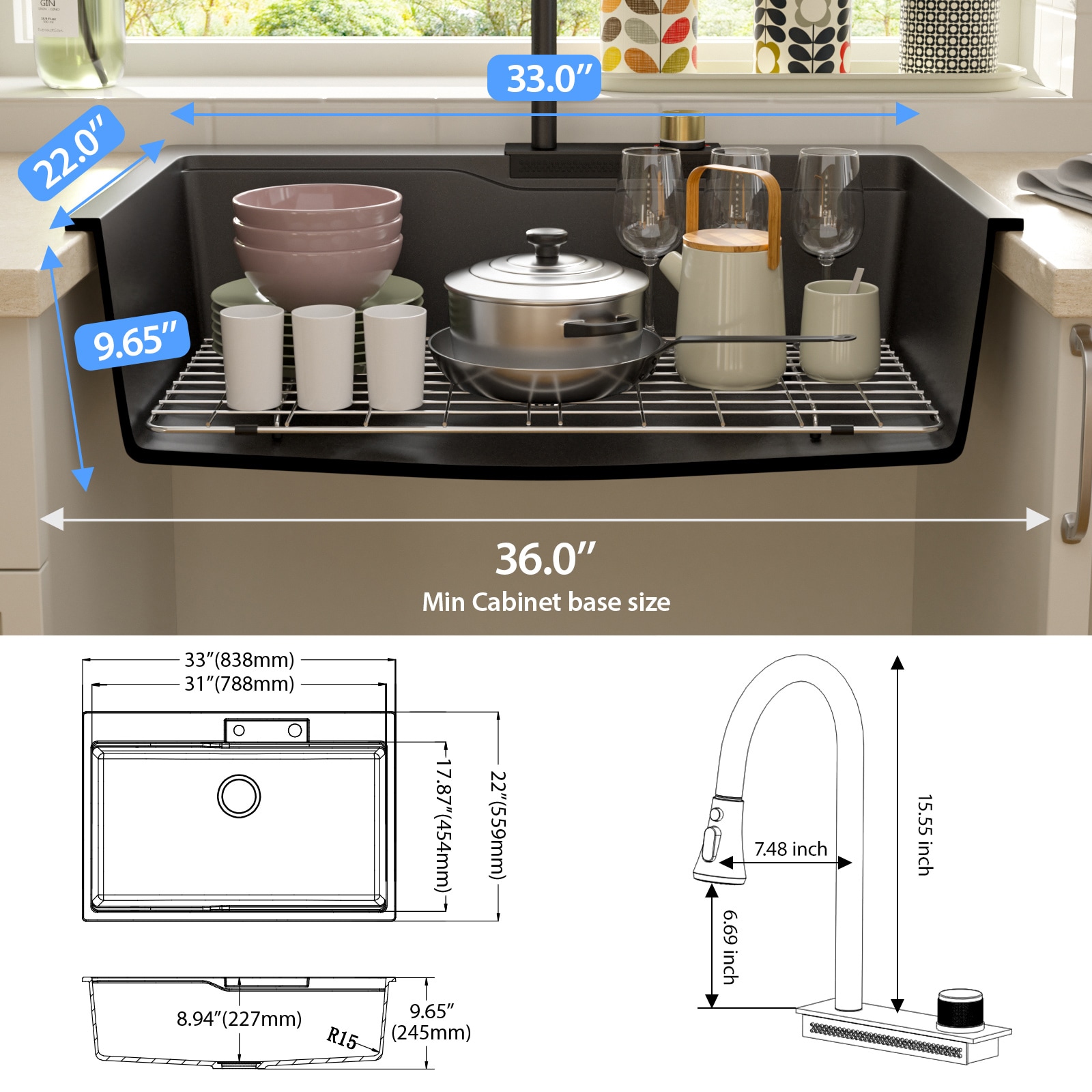 Lordear LD-FYBLTS33 Kitchen-Sinks - View #8
