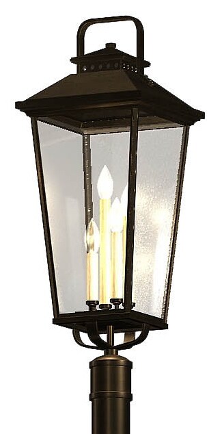 allen + roth LW-1020 Parsons Field Black Transitional Outdoor Pole