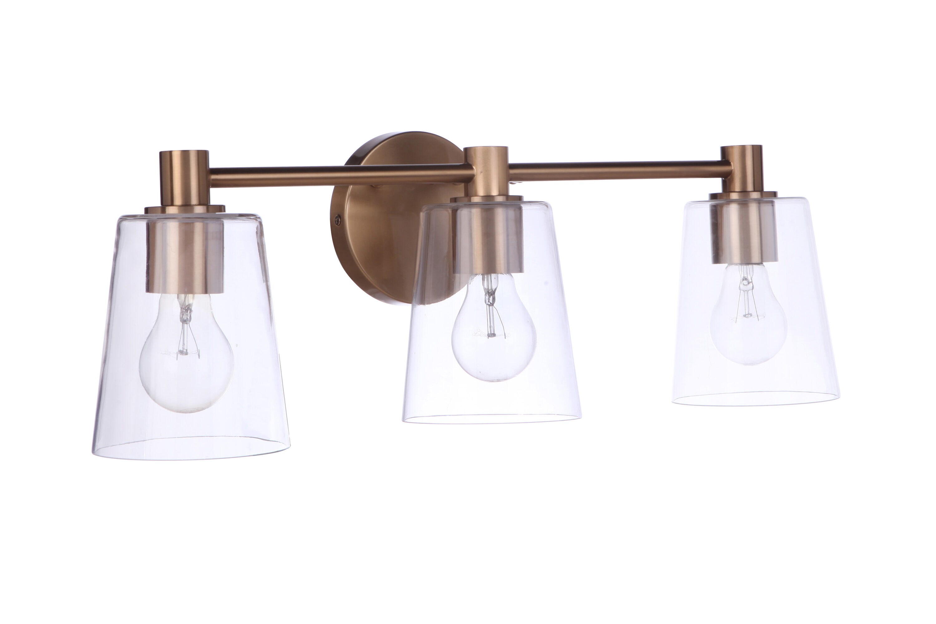 Craftmade 12623SB3 Emilio 23.43-in 3 -Light Satin Brass Transitional Vanity light