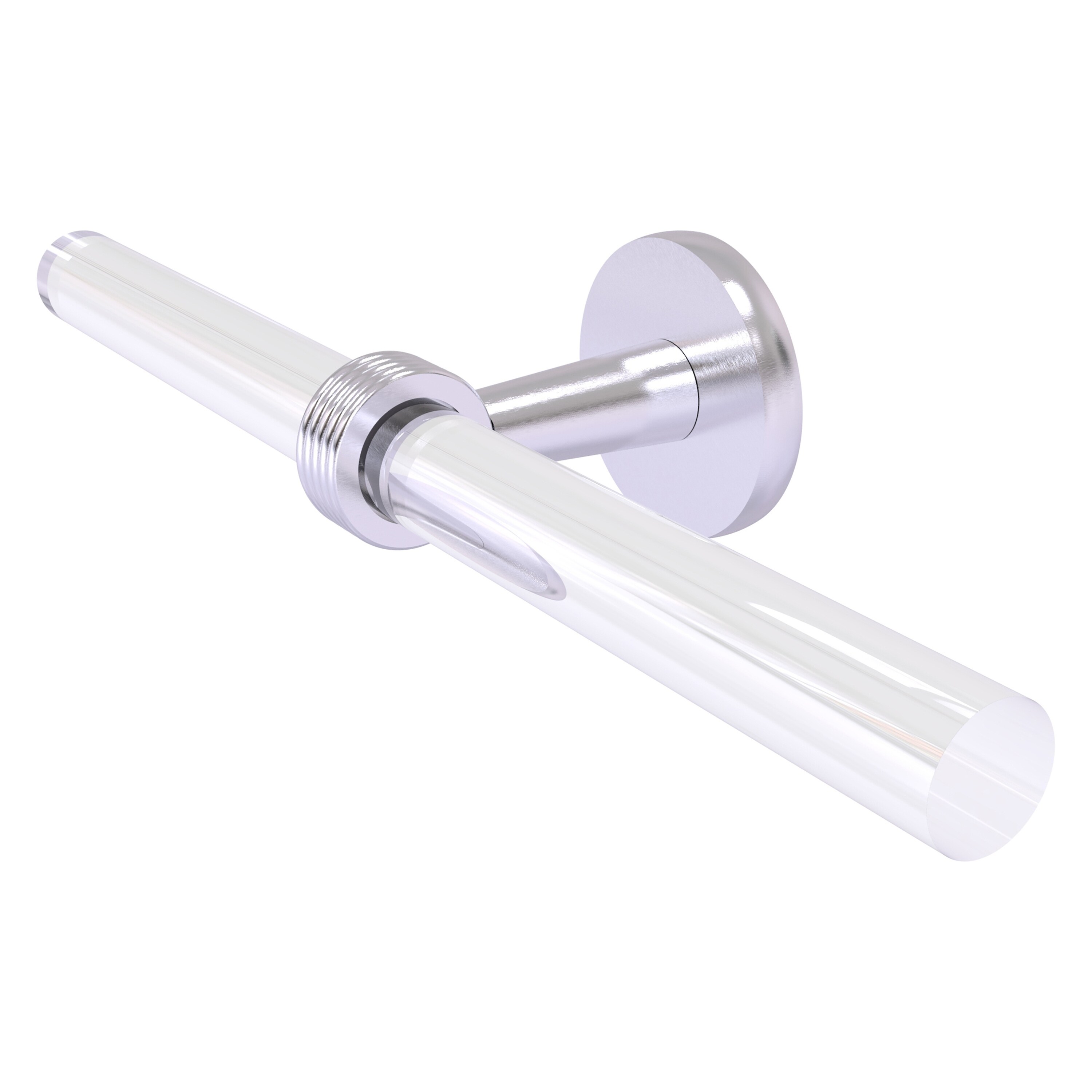 Allied Brass CV-HTBG-2-SCH Clearview 18-in Satin Chrome Wall mount Double Towel Bar