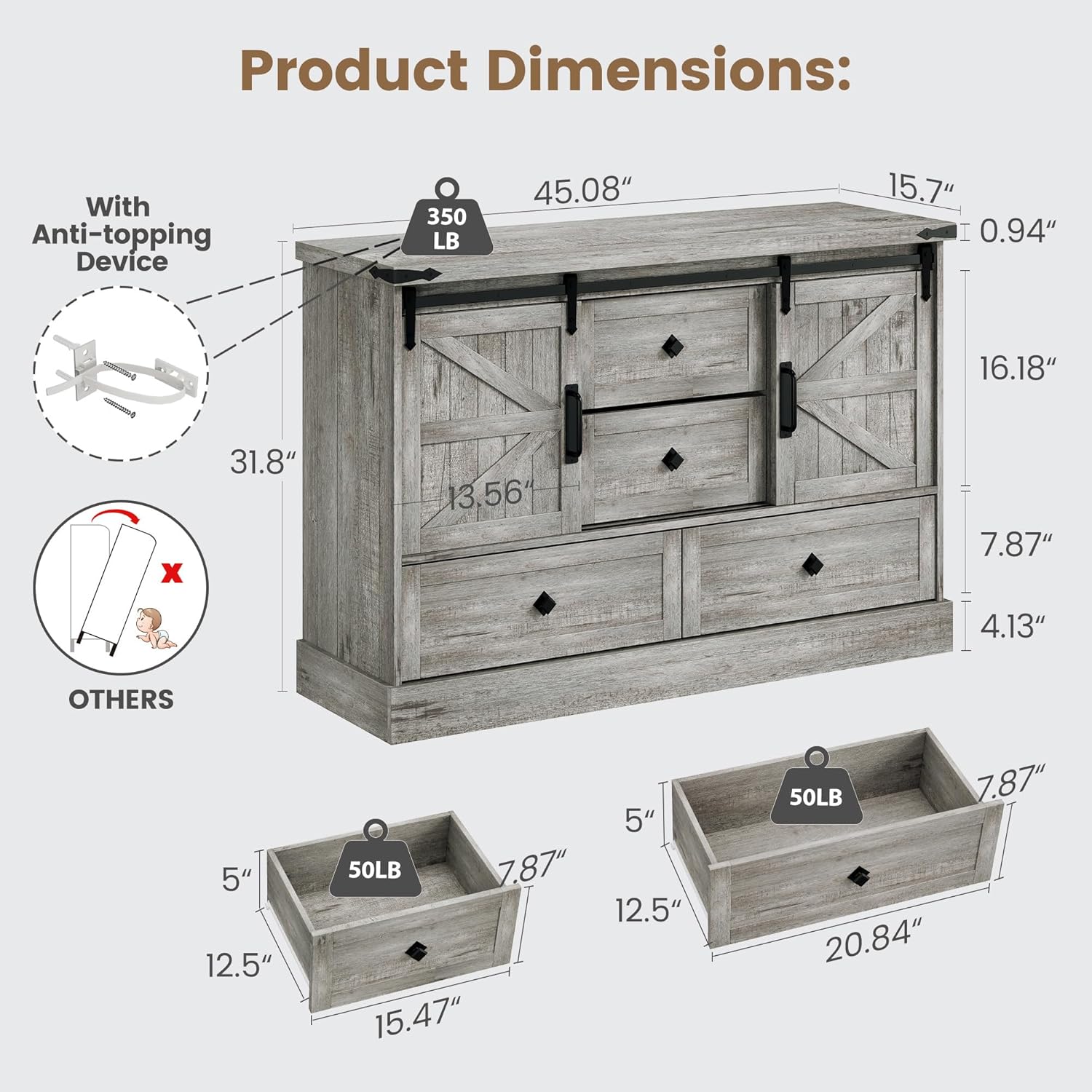 Qeetex D23PHO34GFTYBP dressers - View #7