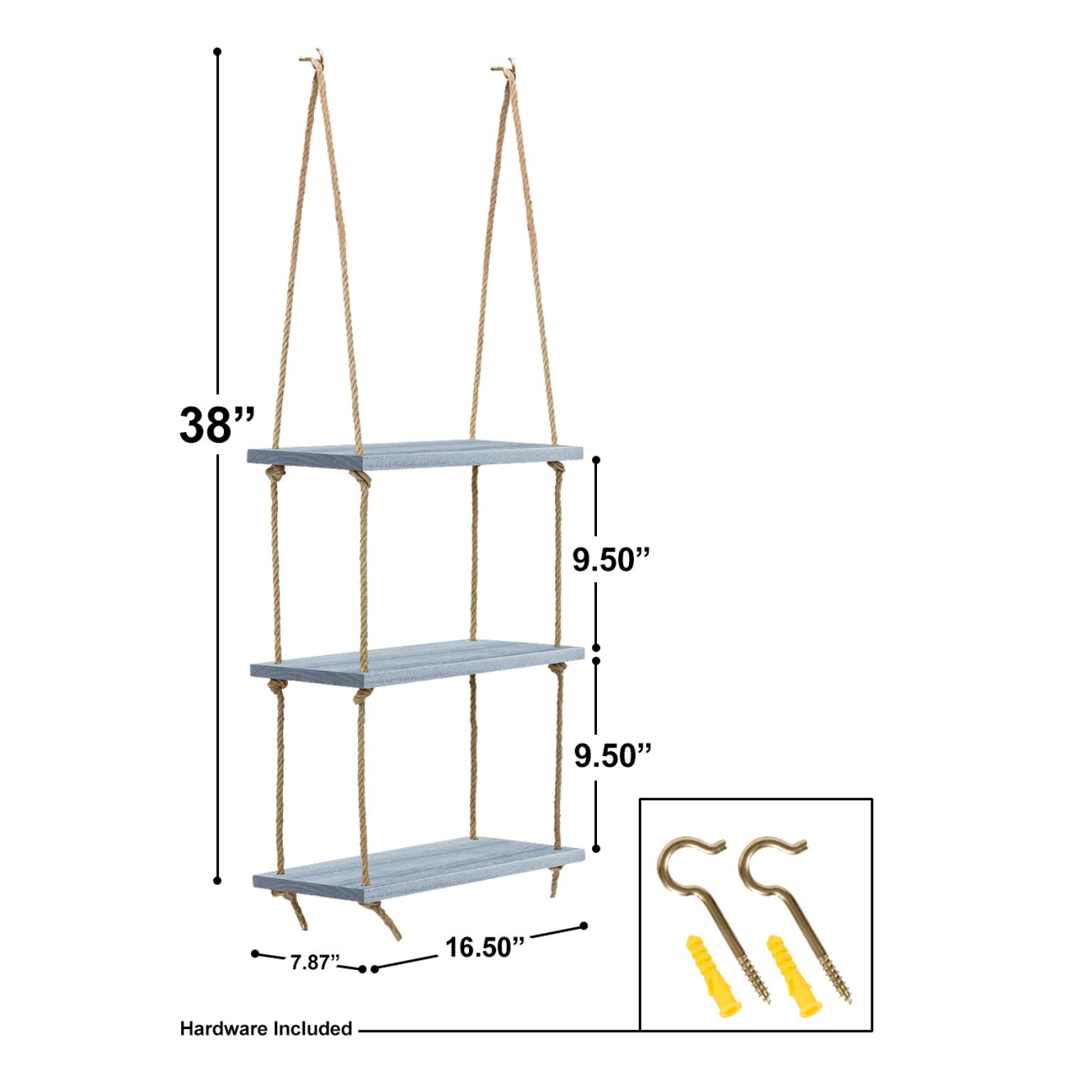 SORBUS WD-HNG3N-GRW Wall-Mounted-Shelving - View #5
