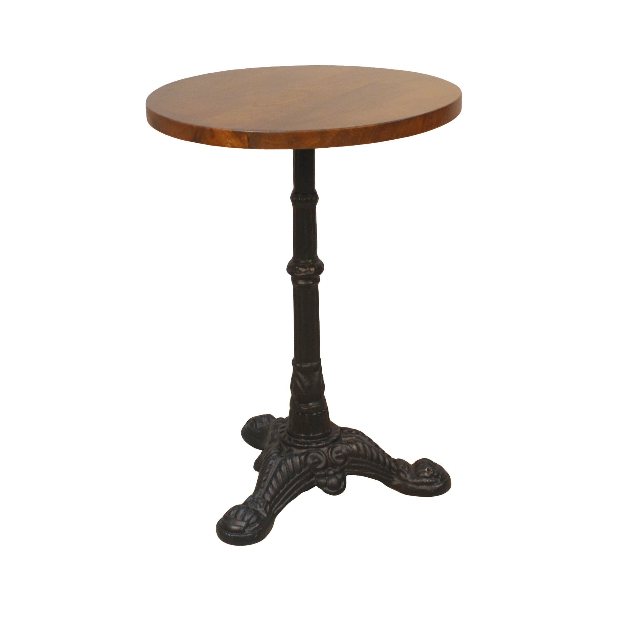 Carolina Cottage CF2818CHETBK Brera 18-in W x 28-in H Chestnur/black Wood Round Farmhouse End Table Assembly Required