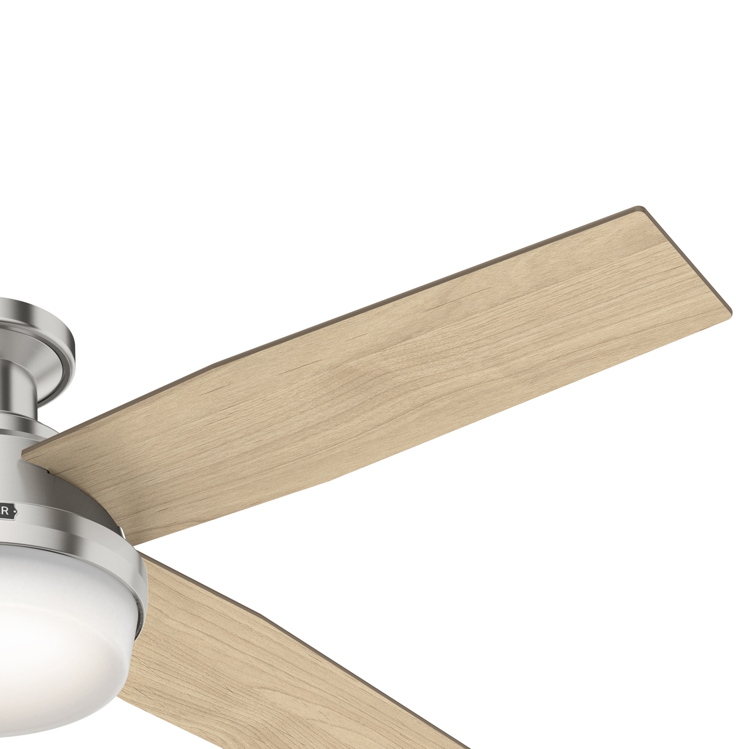 Dempsey 52" Brushed Nickel Low Profile Ceiling Fan with LED Light and Remote