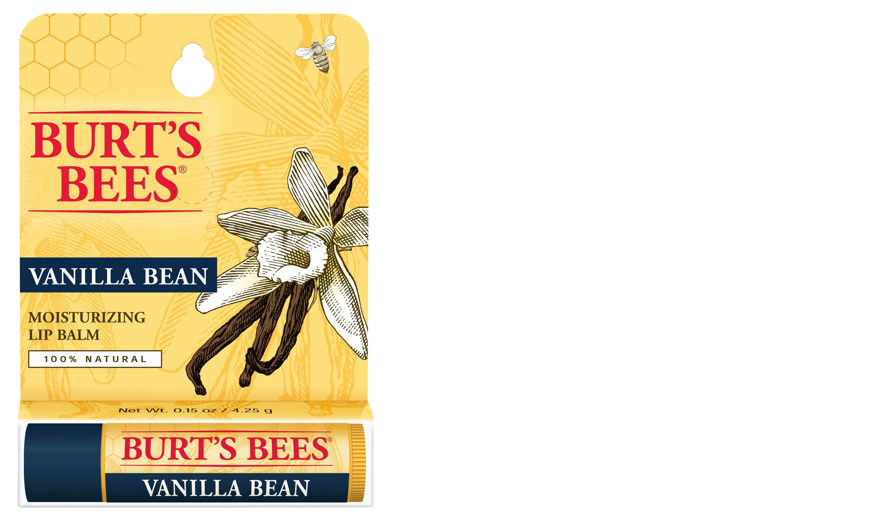 Burt's Bees All-Natural Vanilla Lip Balm with Shea Butter and Vitamin E -  Moisturizing and Soothing in the Skin Care department at