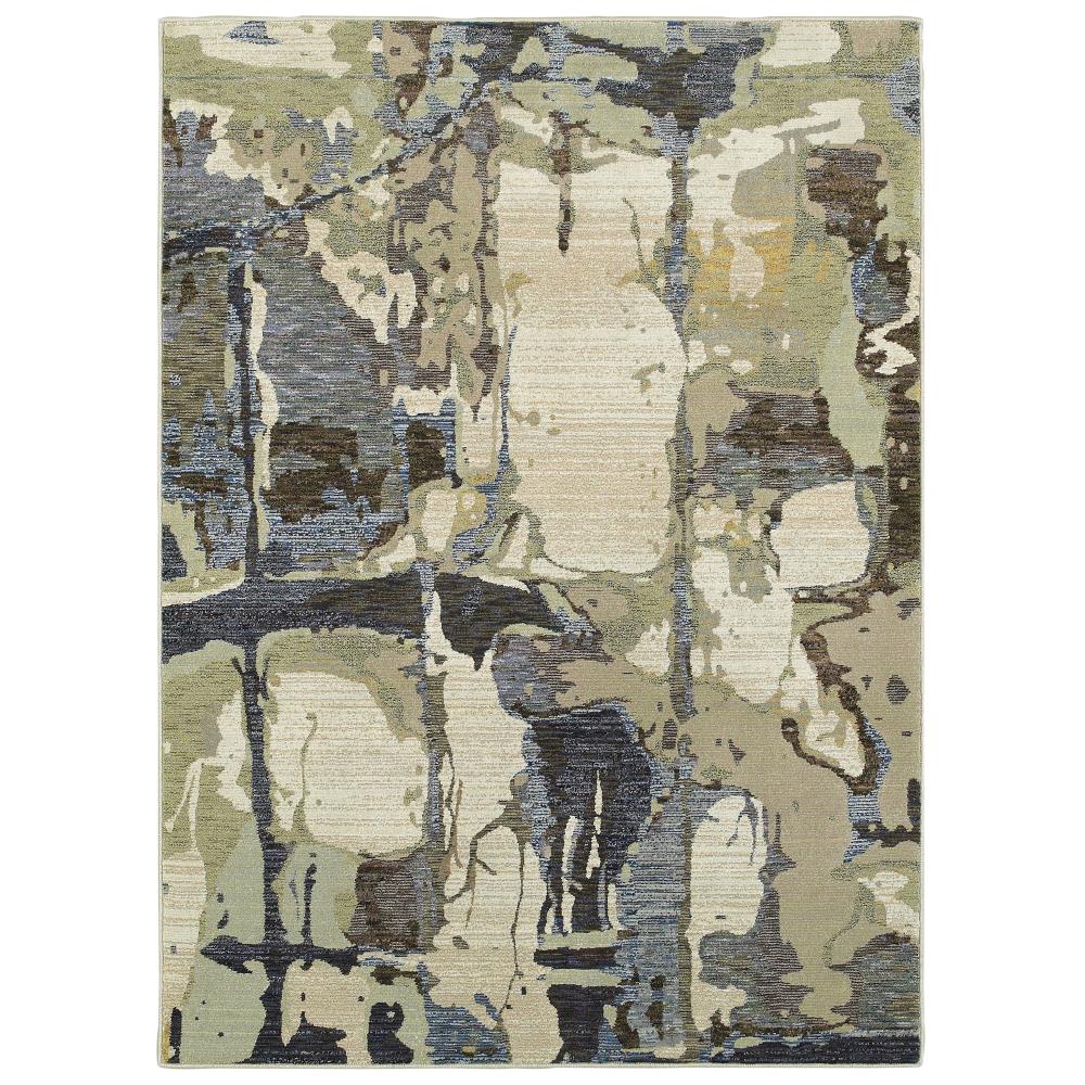 Archer Lane 802EVL7A7L Overlook 8 x 11 (ft) Polypropylene Blue Rectangular Indoor Abstract Bohemian/Eclectic Area rug