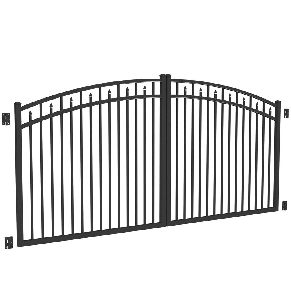Freedom 73017124 11.75-Feet x 4.70-Feet Black Aluminum Driveway Gate
