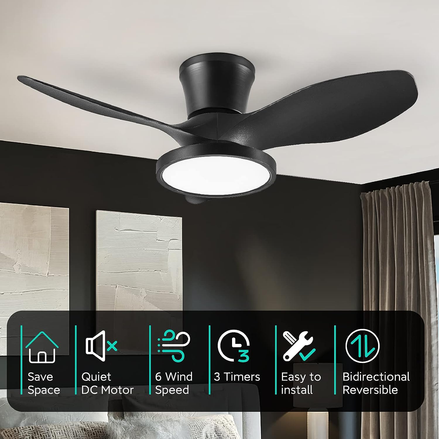 ocioc OC32-BK-3X-F1 Ceiling-Fans - View #6