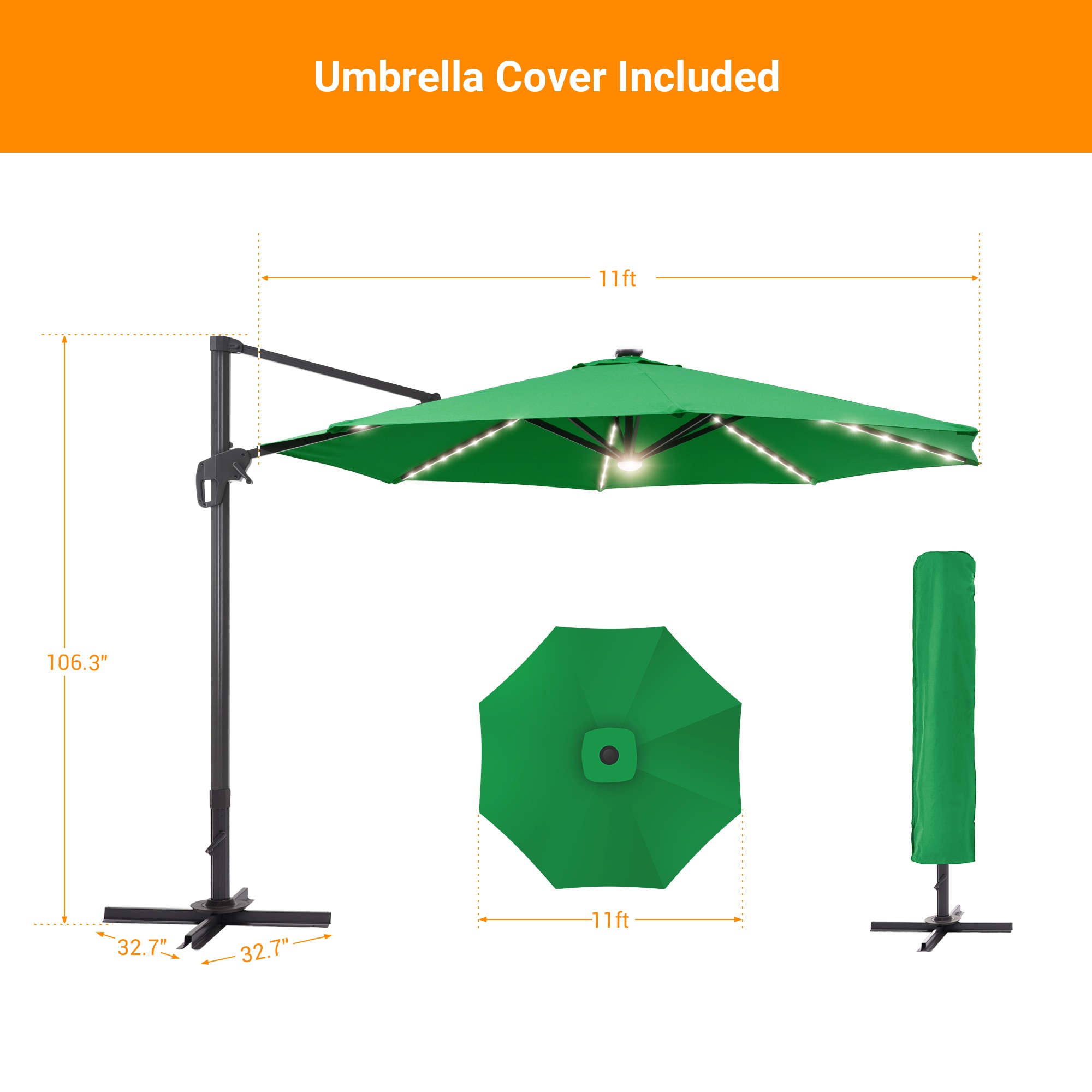 Sonkuki SD-LED140KG-BASE Umbrellas-2 - View #2