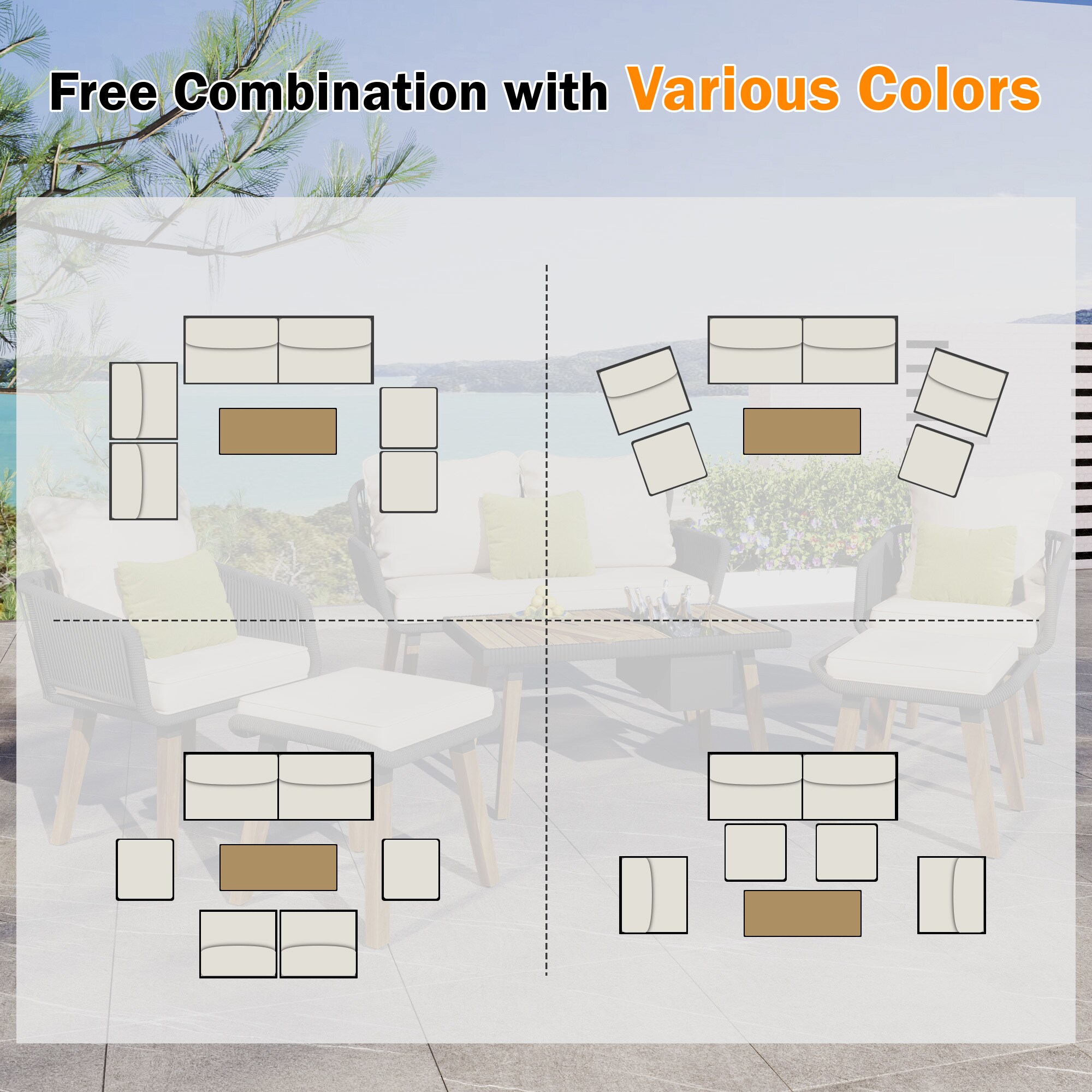 Fun Orange FUN25CP05 Patio-Conversation-Sets - View #9