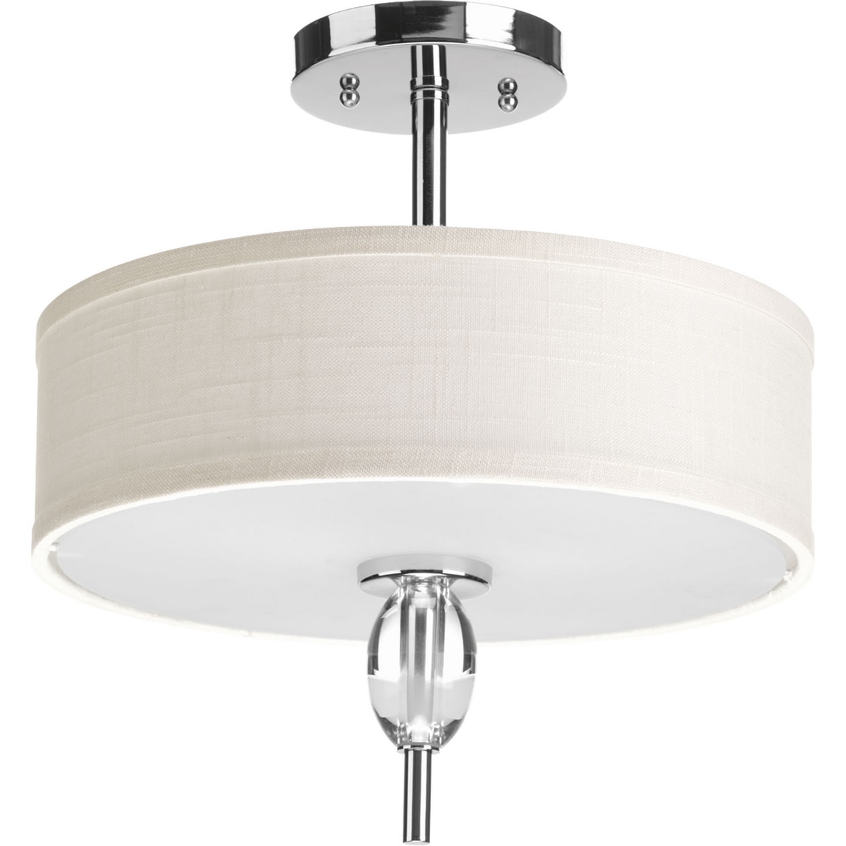 Progress Lighting P3495-15 Status 2-Light Polished Chrome Semi-Flush mount light