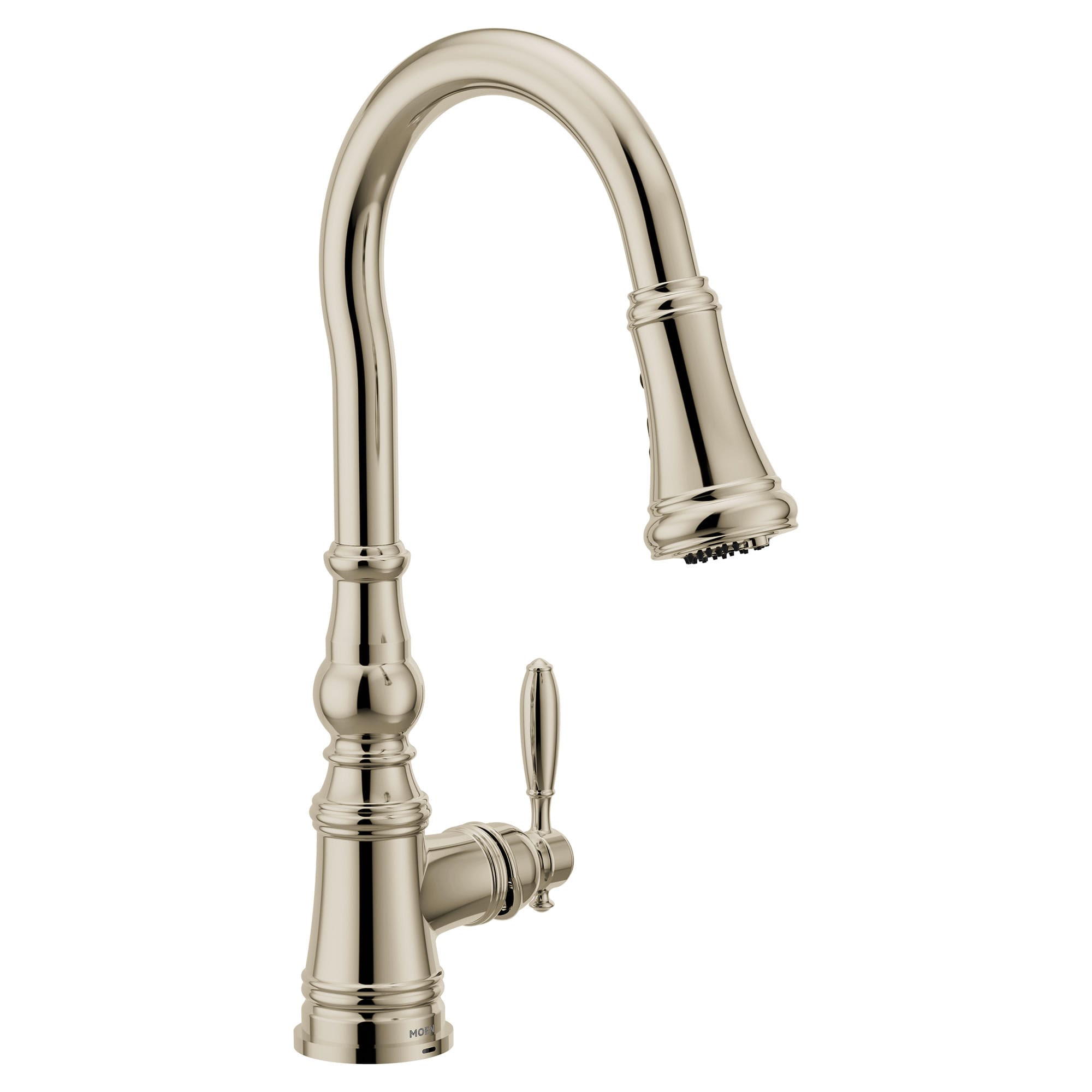Moen FS73004NL Polished Nickel Single Handle Deck-mount Pull-down Kitchen Faucet with Sprayer
