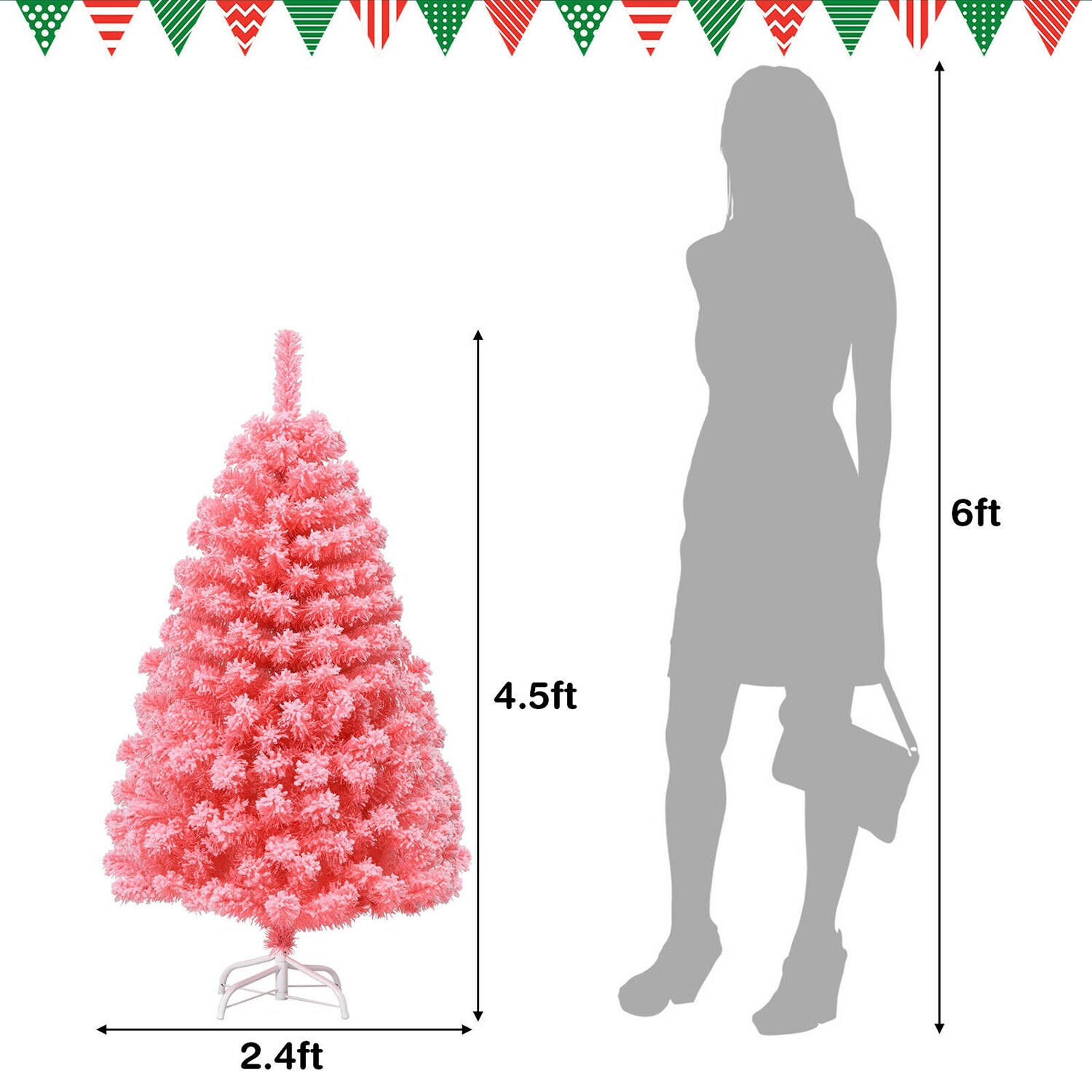 WELLFOR CM-HWY-23565 Artificial-Christmas-Trees - View #9