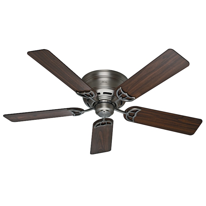 Hunter Low Profile 52 In Antique Pewter, Hunter Traditional Ceiling Fans