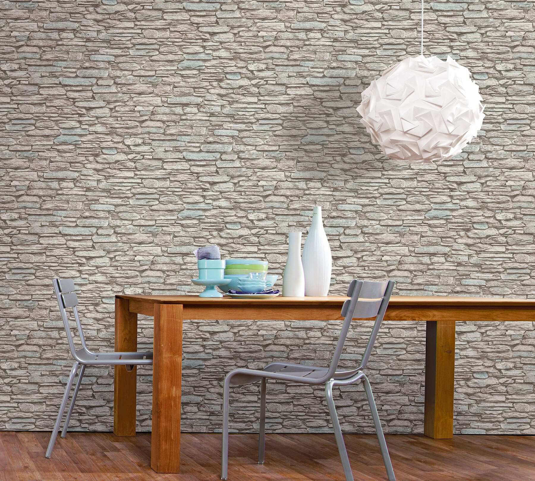 Marburg 56.4-sq ft Brown Non-woven Stone Unpasted Wallpaper in the ...