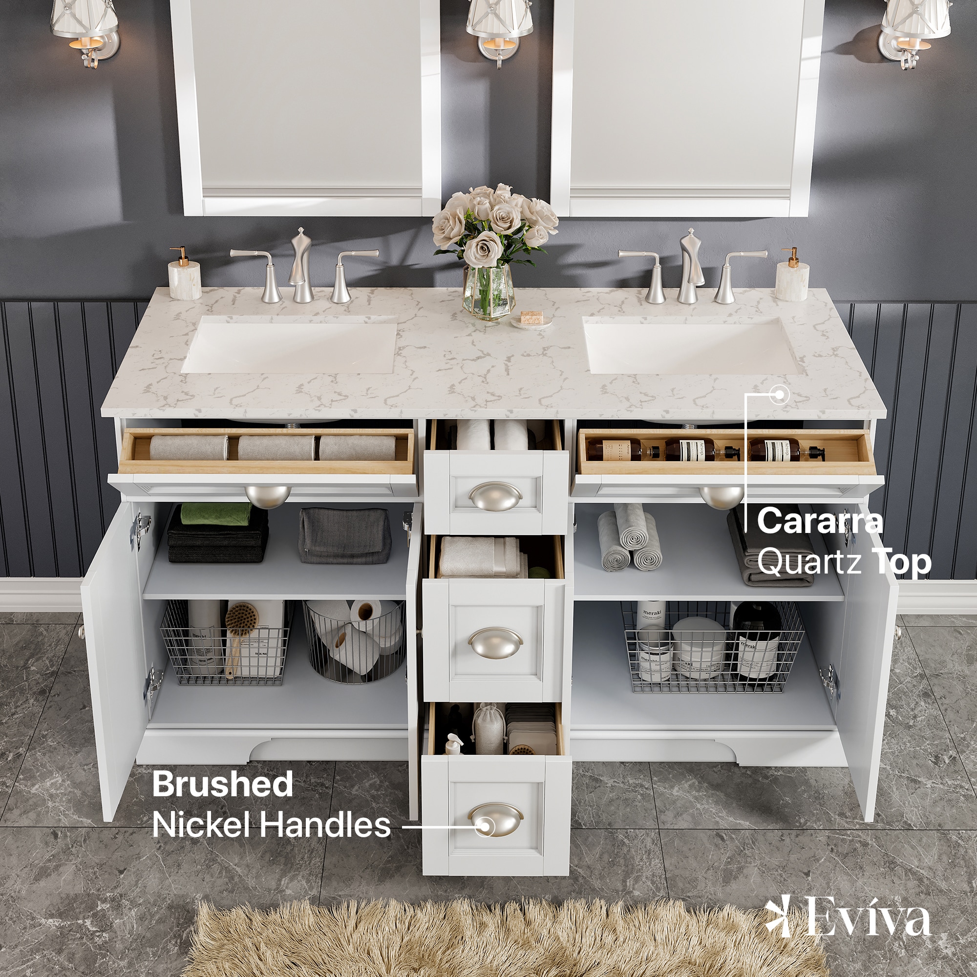 Eviva EVVN666-60WH Bath-Vanity-Combo - View #3