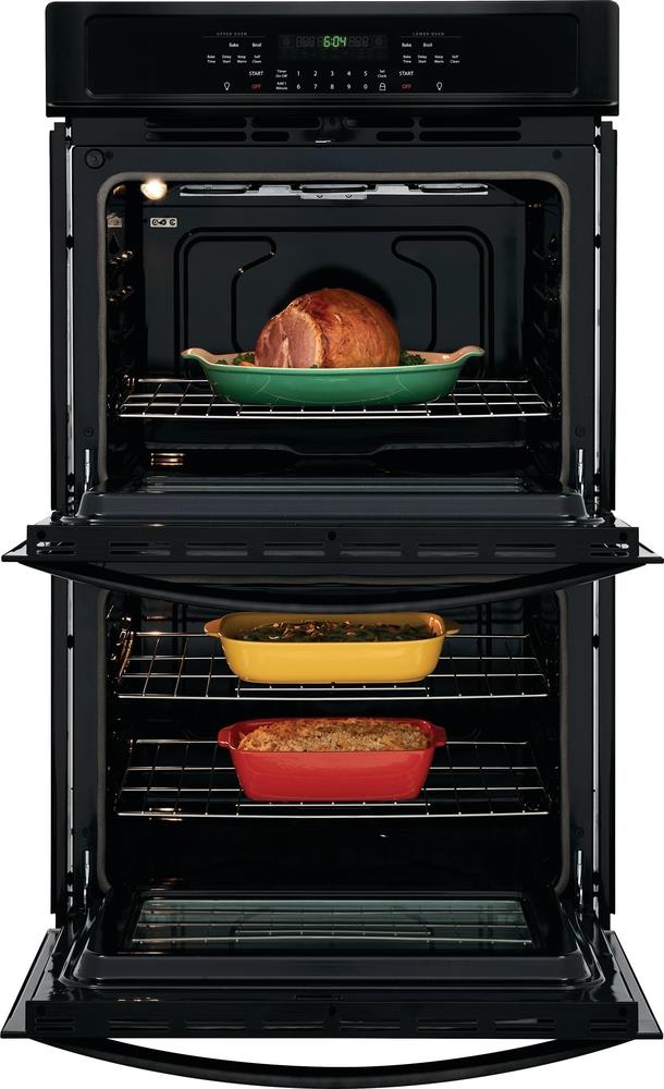 Frigidaire 30-in Self-Cleaning Double Electric Wall Oven (Black) In The ...