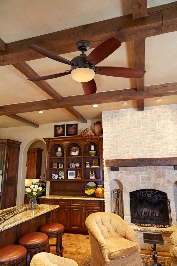 Harbor Breeze Saratoga 48-in Oil Rubbed Bronze LED Indoor/Outdoor Ceiling Fan with Remote (5-Blade)