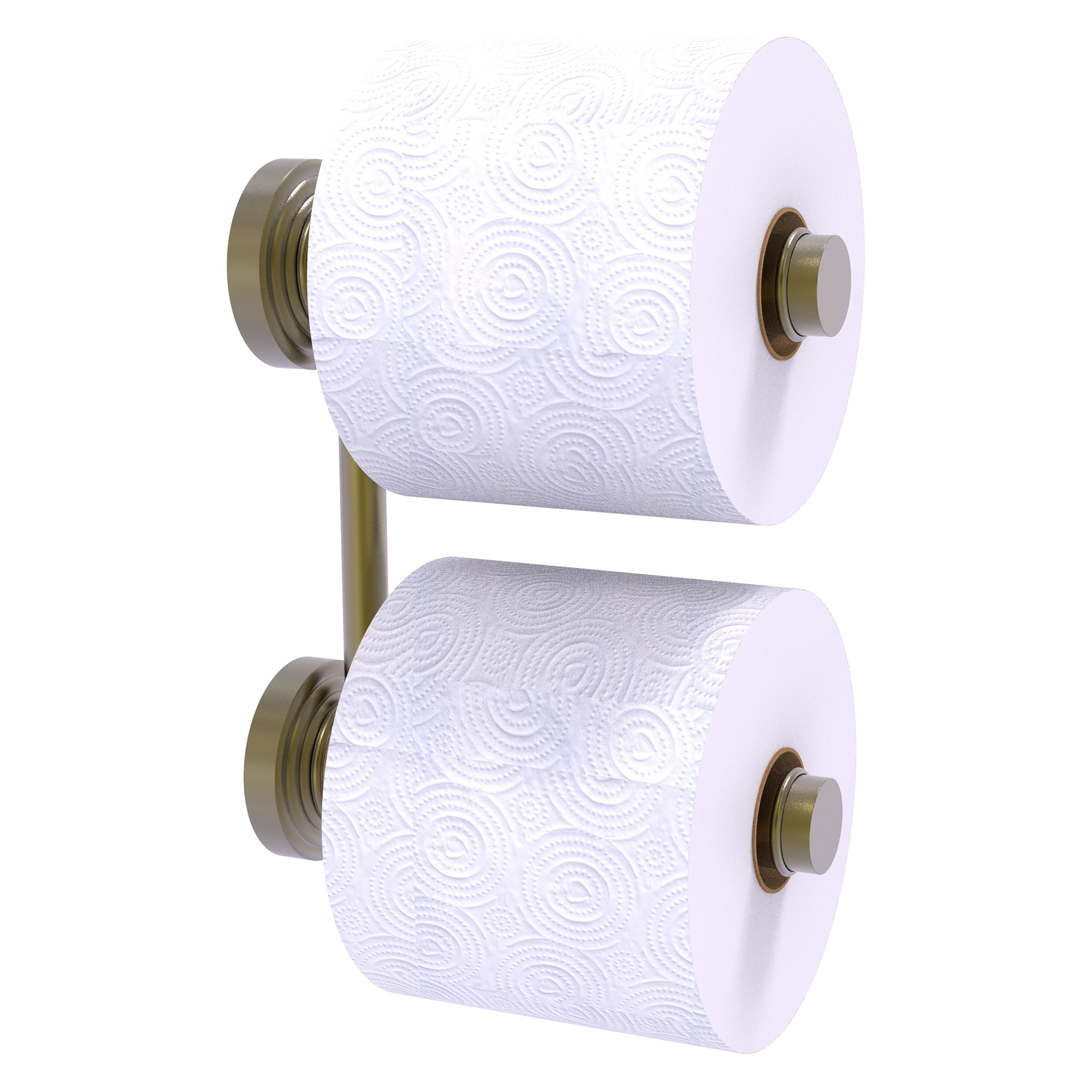 Allied Brass WP-24-RR-2-ABR Waverly Place Antique Brass Wall mount Double post Toilet Paper Holder 2 -Rolls