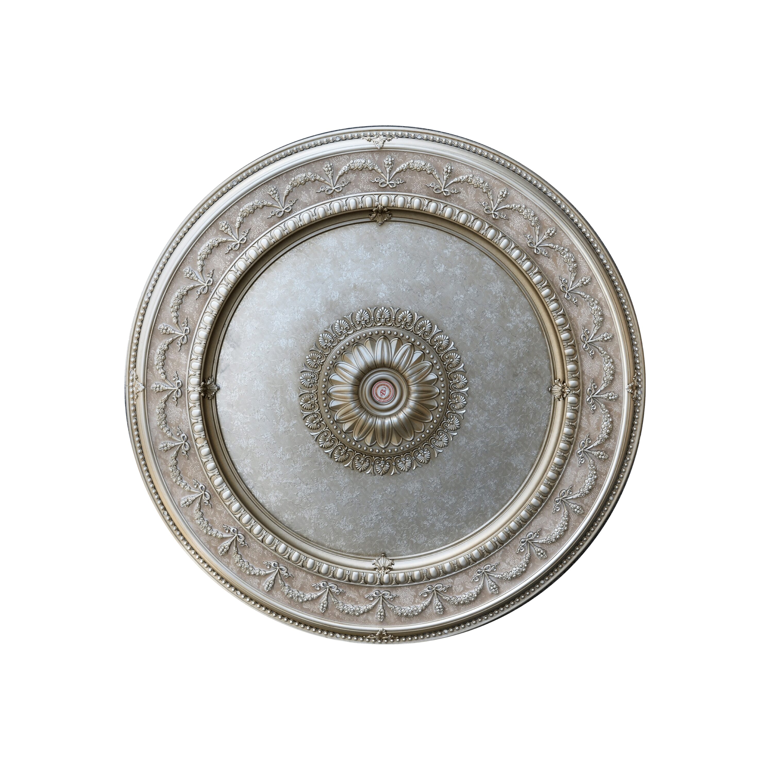 Champagne Silver and Gold 63" Round Ceiling Medallion