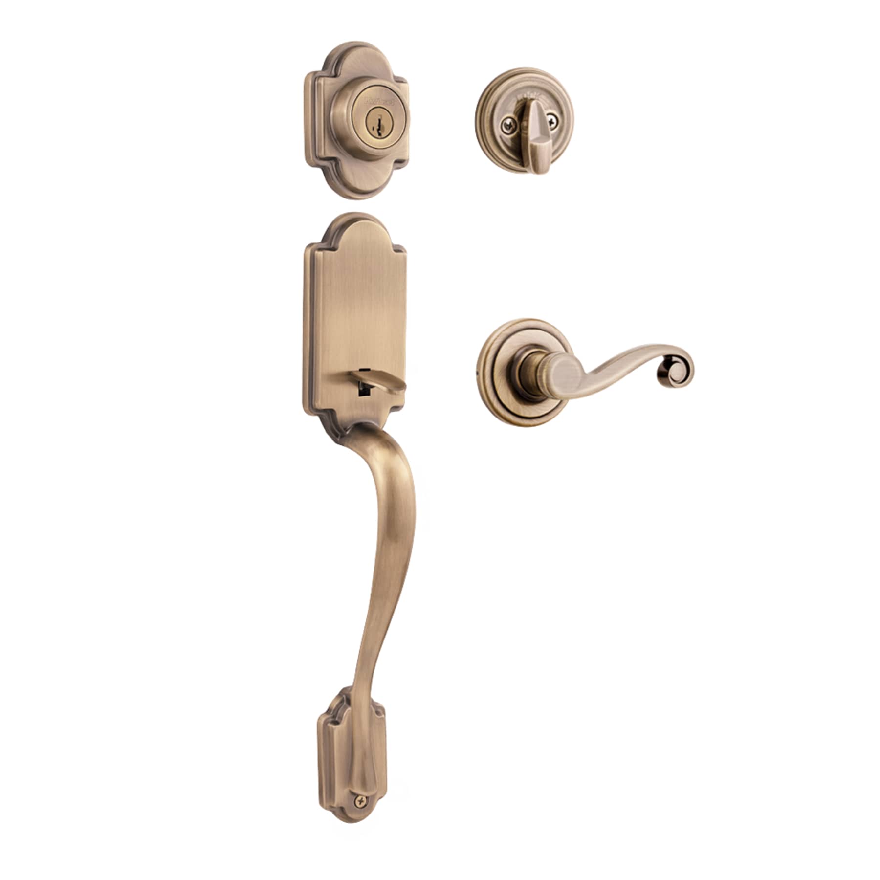 Kwikset Austin Venetian Bronze Single-Cylinder Deadbolt Entry Door