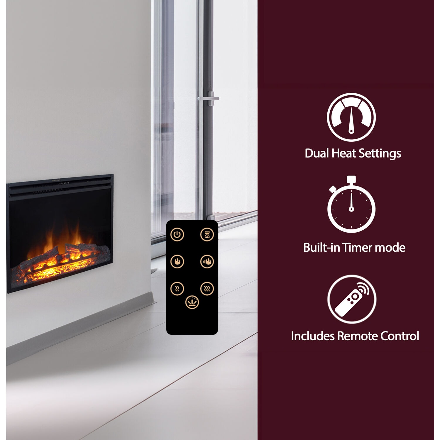 Cambridge CAM23INS-1BLK Electric-Fireplace-Fireboxes - View #8