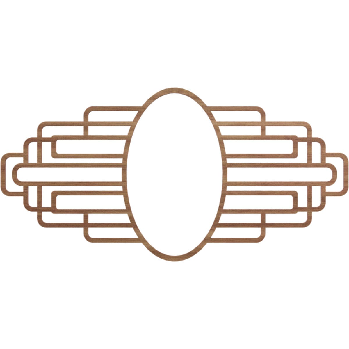 Ekena Millwork CMWP26X13X0375EBWA Elizabeth Fretwork Pierced 13-in W x 26-in L Craftsman Walnut Wood Whole Ceiling Medallion