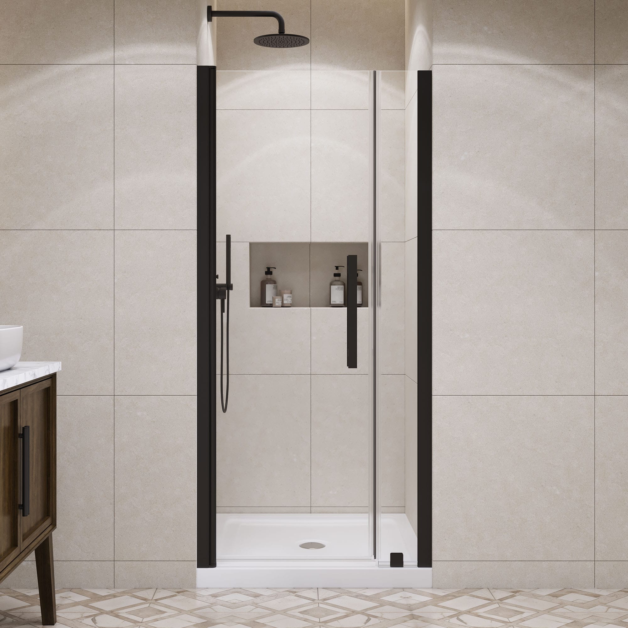 OVE Decors 15SKC-PASA36-BLK Alcove-Shower-Kit - View #3