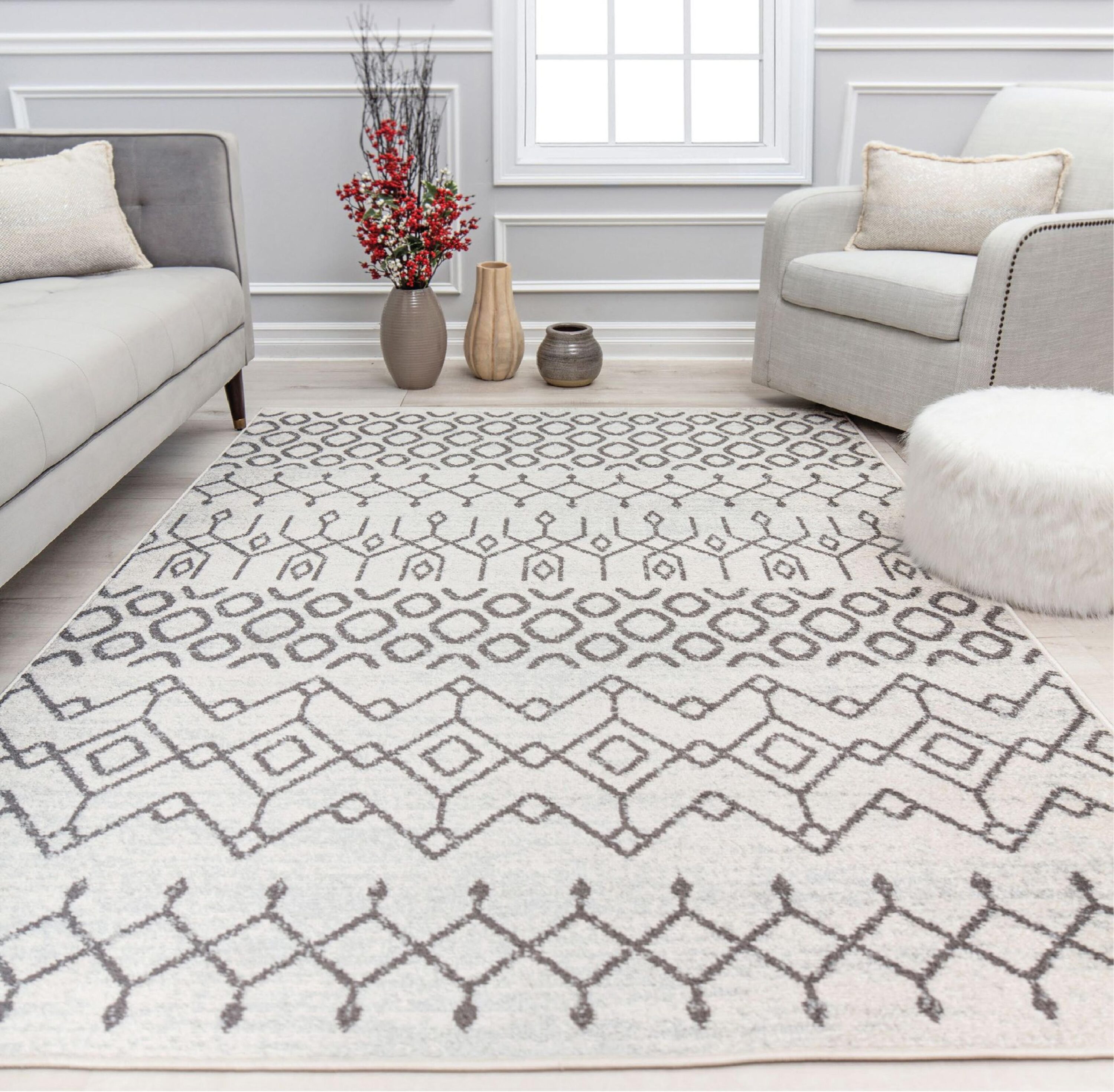 Rugs America 32077 Knox 8 x 10 (ft) Loomed Polypropylene Etheral Light Rectangular Indoor Tribal Area rug