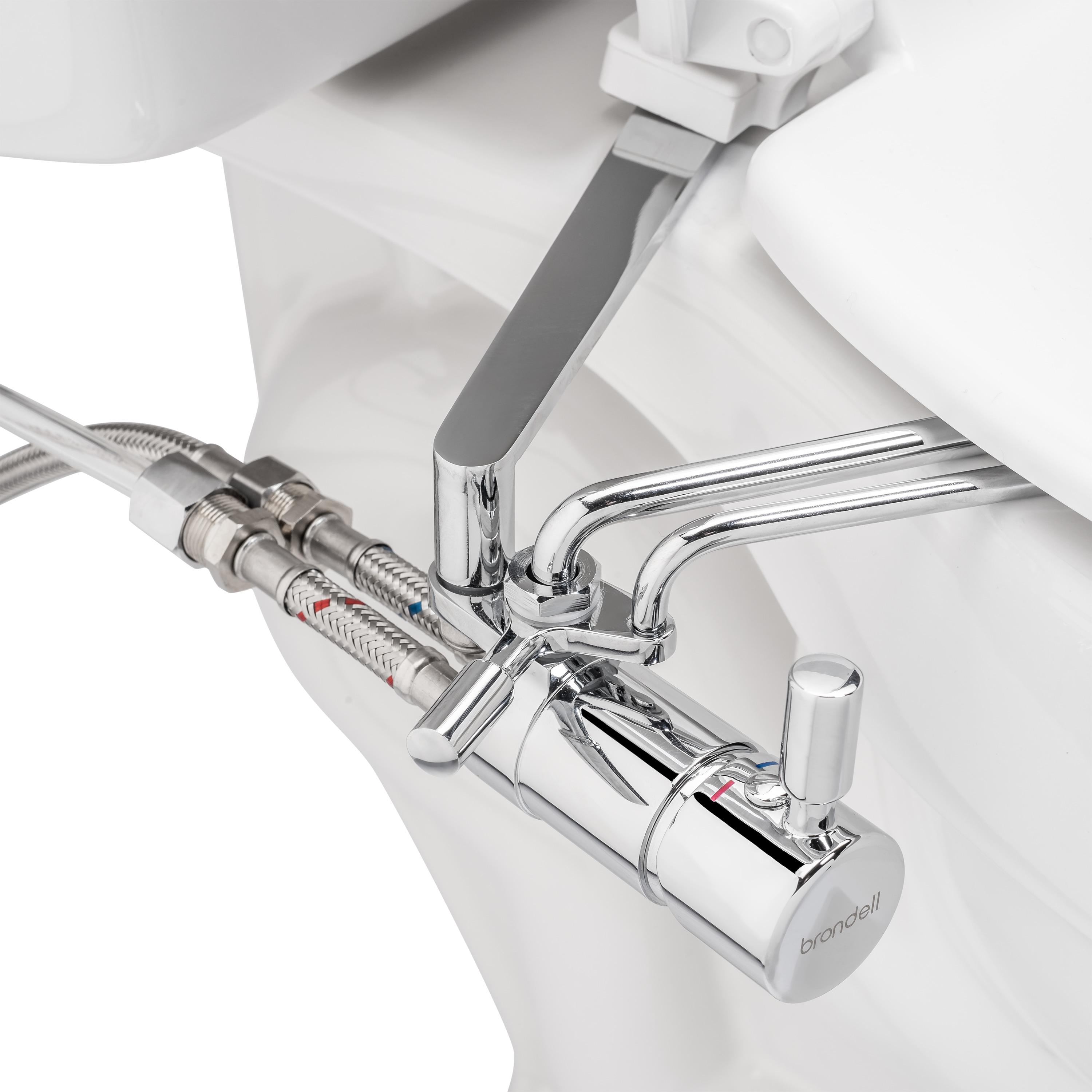 Side-Mounted Chrome Adjustable Spray Bidet with Dual Temperature